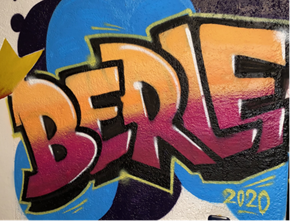 Graffiti "BERLE" am JugendClub Berlstedt