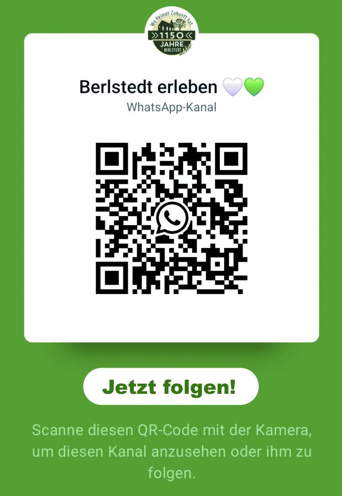 QR-Code zu WhatsApp Kanal von Berlstedt