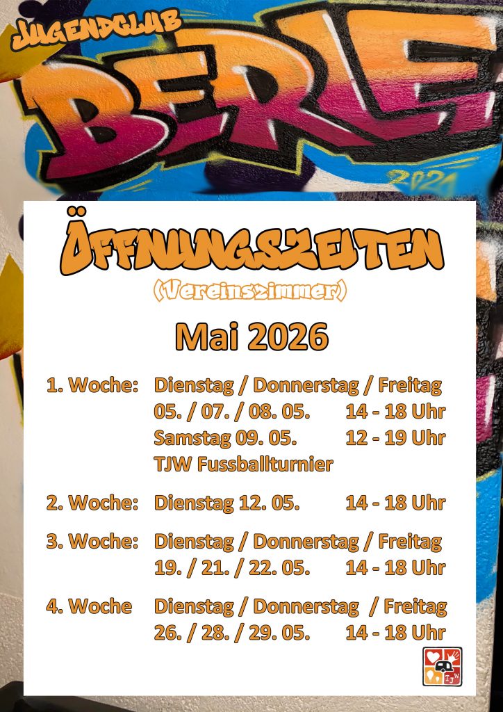 Öffnungszeiten Mai